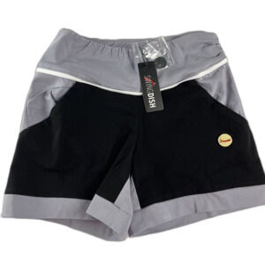 Swingdish Golf Brand Women's Black/Grafitti Shorts Size Small Gathered Waistband